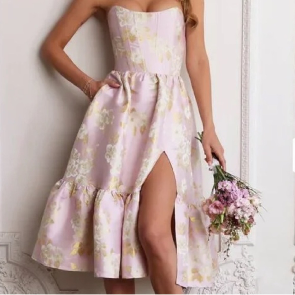 V.Chapman Virginia Dress in Light Lilac Baroque